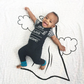 Cartoon Print Baby Muslin Photography Background Swaddle Blanket