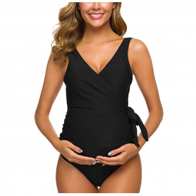 Stylish Backless One-piece Maternity Swimsuit