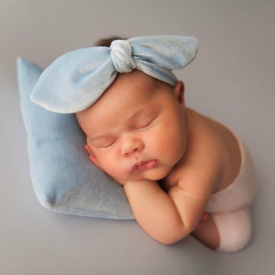 Baby Photography Prop Headband and Pillow Set