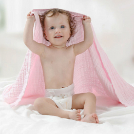 Solid Design Kintted Cotton Baby Swaddle Blanket