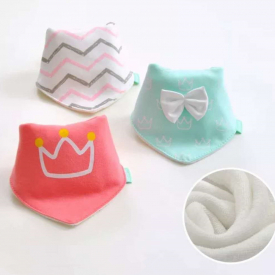 3-pack Bunny Print Cotton Bibs