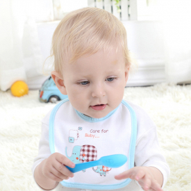 3-piece Elephant Cartoon Print Baby Cotton Bib