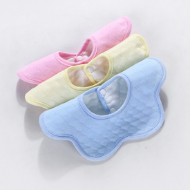 3-pack Stylish Cotton Petal Design Bibs Set for Baby