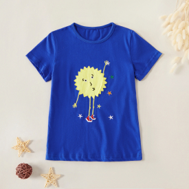Stylish Cartoon Ball Print Short-sleeve Tee
