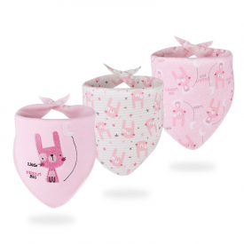 Insular Rabbit Print Baby Detachable Cotton Cartoon Bib