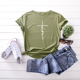 Pretty Short-sleeve Faith Tee For women