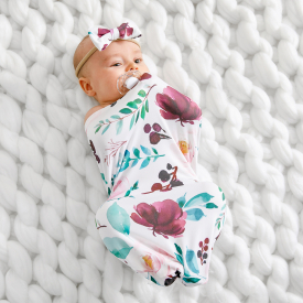 Rose Print Sleeping Bag and Headband