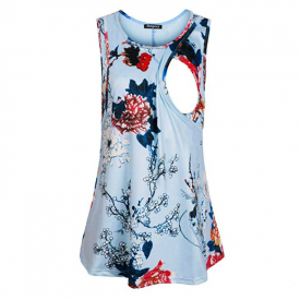 Pretty Floral Print Nursing Tank