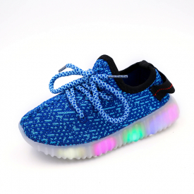 Toddler / Kids Breathable Camouflage Net Surface Lace-up LED Sneakers