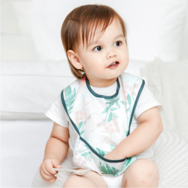 Cartoon Animal Print Waterproof Removable Cotton Baby Bibs