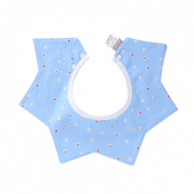 1-piece Colorful Babe Cartoon Print Rotatable Cotton Bibs