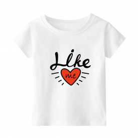 Fashionable Letter Love Print LIKE ME Tees