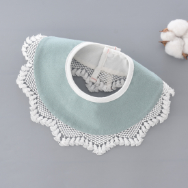 1pc New Newborn Toddler Cotton Baby Bibs Lace Print Baby Boys Girls Feeding Apron Bibs