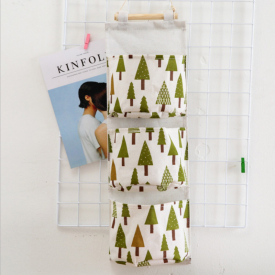 Multifunctional Printed Linen Hanging Storage Bag