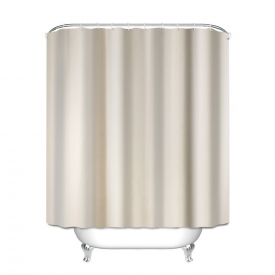 Basics Solid Polyester Waterproof Mildew Resistant Shower Curtain with Hooks