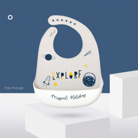 Cartoon Baby Bibs Waterproof Silicone Feeding Saliva Towel Toddler Adjustable Aprons