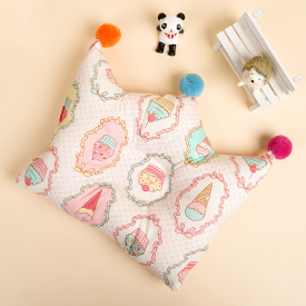 Cotton Baby Pillow Crown Infants Shaping Pillow Newborn Positioner Anti Roll Cushion Head Protection Baby Room Decor
