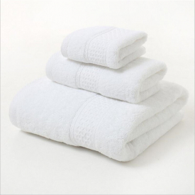 3PCS Set 100% Cotton Solid Bath Towel, Hand Towel, and Washcloth