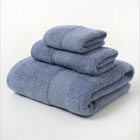 3PCS Set 100% Cotton Solid Bath Towel, Hand Towel, and Washcloth