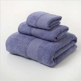 3PCS Set 100% Cotton Solid Bath Towel, Hand Towel, and Washcloth