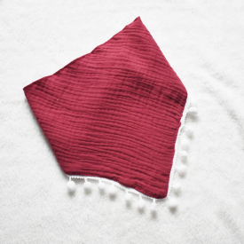 Double Layer Cotton Baby Burp Lace Tassel Cartoon Triangular Bip Toddler Saliva Towel Feeding Scarf