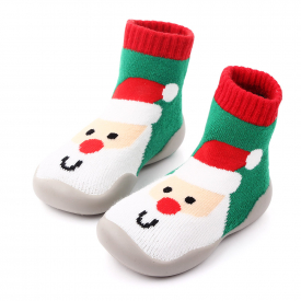 Toddler Christmas Knitted High-top Prewalker Shoes