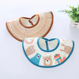 Cartoon Cute Baby Color Cotton Saliva Towel 360 degree Burp Baby Absorbent Bip