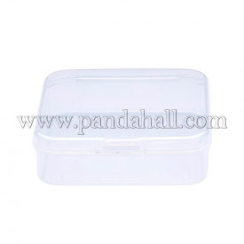 Square Plastic Bead Storage Containers, Clear, 6.4×6.3x2cm