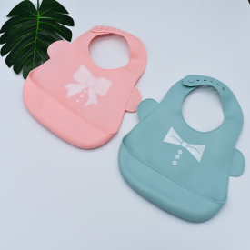 Cute Baby Waterproof Silicone Bibs Feeding Saliva Towel Toddler Adjustable Aprons