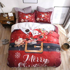 Christmas Printed Quilts Summer Thin Air-conditioned Comforter Queen Size Colcha Duvets Single Bed