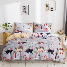 Cartoon Dinosuar Printed Quilts Summer Thin Air-conditioned Comforter Queen Size Colcha Duvets Single Bed
