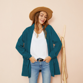 casual Stripes medium length Coats