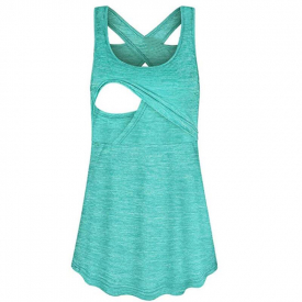 Solid Keyhole Maternity Nursing Tank