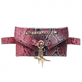 Women Crocodile Pattern Starry Waist Bag Chest Bag