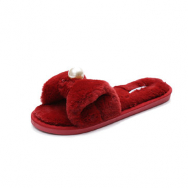 Butterfly Knot Plush Slippers