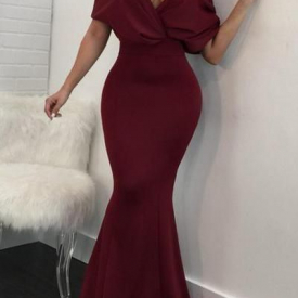 Elegant Sweetheart Purple Long Sleeve Prom Dresses 2020