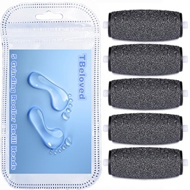 TBeloved 5 Extra Coarse Replacement Roller Refill Heads for Amope Pedi Perfect Electronic Foot File with Diamond Crystals