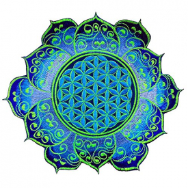 ImZauberwald Flower of Life UV Patch Holy Geometry 20cm 8inches Yantra