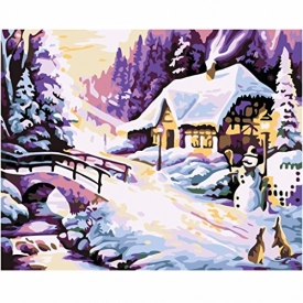 UMfun Diy Oil Painting Paint By Number Kit Home Wall Art Picture Plane Wall Sticker For Christmas Festive Decorate 1620 Inch (D)