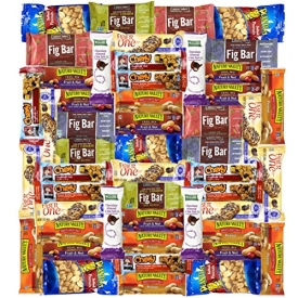 Bars Snacks and Nuts Bulk Sampler Variety Pack Office Snacks Healthy Pantry (50 Count)