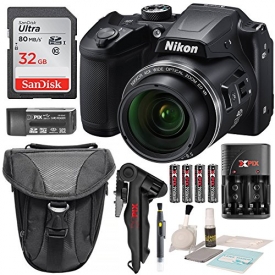 Nikon COOLPIX B500 Digital Camera along with 32GB SDHC Memory Card and Deluxe Accessory Bundle with Cleaning Kit
