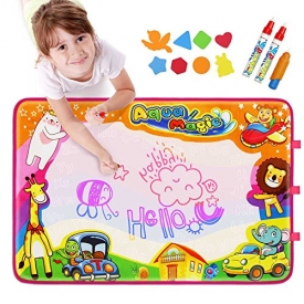 Aqua Doodle Pad, Betheaces Kids Toys Large Water Drawing Mat Toddlers Painting Board Magic Writing Mats in 6 Colors with 2 Magic Pens and 1 Brush for Boys Girls Educational Gift Size 34.5 X 22.5 in