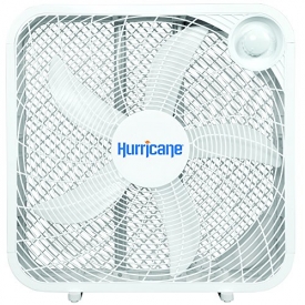 Hurricane Box Fan – 20 Inch | Classic Series | 3 Energy Efficient Speed Settings, Compact Design, Durable, Lightweight – ETL Listed, White