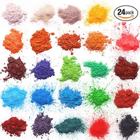Mica powder – Soap Making Kit – Powdered Pigments Set – Soap making dye – 24 coloring – Hand Soap Making Supplies – Resin Dye – Mica Powder Organic for Soap Molds – Bath Bomb Dye Colorant – Makeup Dye