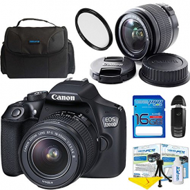 Canon EOS 1300D / T6 EF-S 18-55mm 18.7MP CMOS 5184 x 3456 Pixels (Black) + Deal-Expo Basic Accessories Bundle
