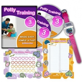 Potty Training In 3 Days – Ultimate Potty Training for Girls. Complete Kit Includes Potty Training In 3 Days Audio Guide, Laminated Potty Training Charts & Pink Potty Time Watch (Pink)