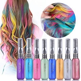 MS.DEAR Temporary Hair Color Chalk, 8 Colors Instantly Hair Chalks Set, Dye Touchup Mascara, Perfect Gift for Girls Kids Women