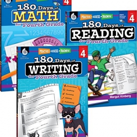 180 Days of Reading, Writing and Math for Fourth Grade 3-Book Set (180 Days of Practice)
