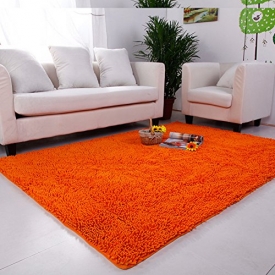 Coral carpet,Area rug european, Simple rug,Sofa side rug,Children mat Easy to clean For home Living room Bedroom Floor Kitchen Machine washable-orange red 160x230cm(63x91inch)