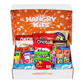 HANGRY KIT – Essential Kit -Sweet and Salty Snack Care Package – Gift Pack – Variety of 40 Chips, Candies & Cookies Included